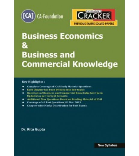 Taxmann Cracker CA foundation Business Economics and Business and Commercial Knowledge Chartered Accountant - SchoolChamp.net